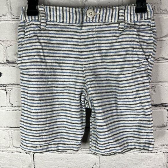 The Children's Place Other - Children's place blue white striped linen cotton blend boy‎ shorts 5t